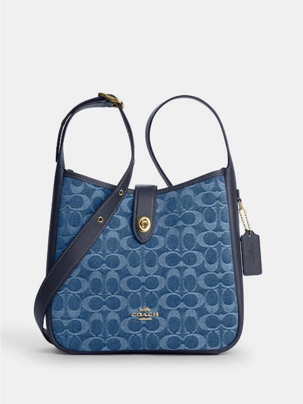 Coach Hadley Denim Signature Canvas Crossbody Bag - Blue